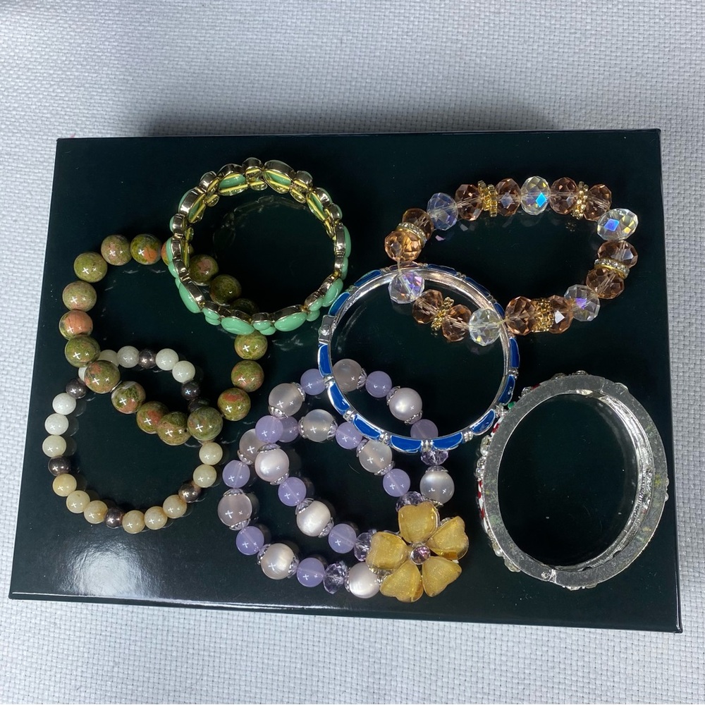 Elegant Multicolor Beaded Bracelet Set